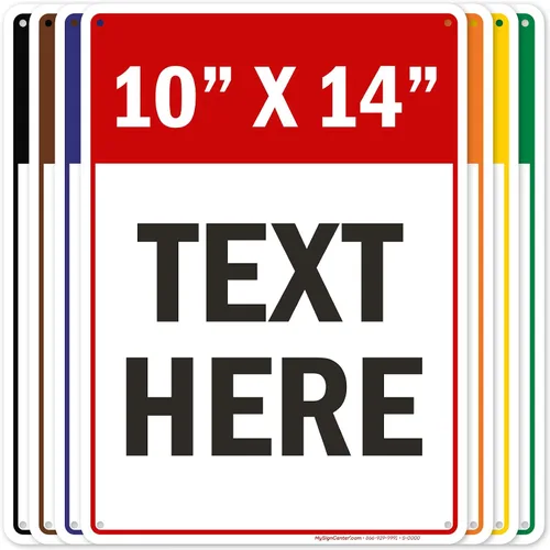 Vista 18 de Cartel personalizado, cartel personalizado para negocios, uso en interiores/exteriores. 7x10 pulgadas, aluminio 0.040 libre de óxido, resistente a