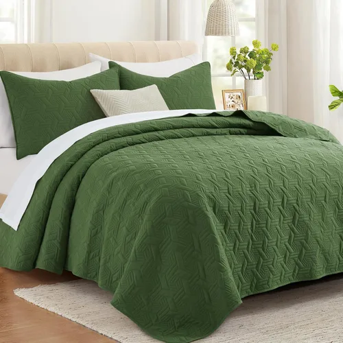 Vista 11 de Lavsiry Juego de ropa de cama acolchada de tamaño individual beige con funda de almohada, colcha ligera de verano, sobrecama, manta acolchada suave
