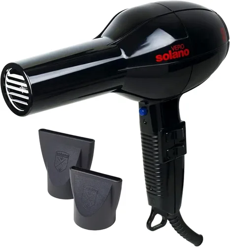 Vista 8 de Solano Vero Ceramic - Secador de pelo iónico, antiencrespamiento, suavidad y brillo, secador de cerámica de alto rendimiento de 1600 W, secador