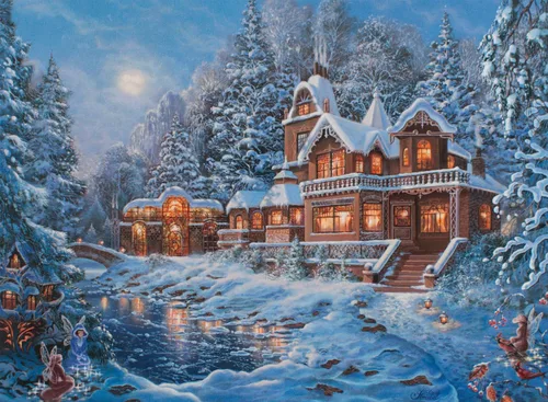 Vista 9 de Anatolian Puzzle - Colección de sellos de gato de Navidad, rompecabezas de 1000 piezas, #1103