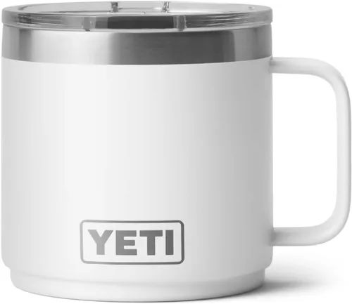 Vista 24 de YETI Rambler - Taza apilable de 14 onzas, aislada al vacío, de acero inoxidable con tapa MagSlider Stackable Violeta ultramar