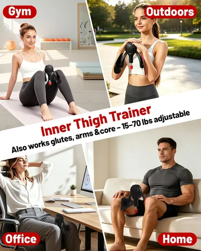 Vista 7 de Pelvic Floor Exercise Devices, Thigh Trainer for Women 360° Rotatable TPE Cushion, Strengthens Pelvic Muscles & Inner Thigh, Portable Kegel Gear