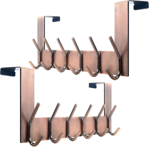 Vista 14 de WEBI Ganchos para Puerta Colgadores de Puerta: Toallero Sobre la Puerta con 6 Ganchos para Colgar, Colgador de Toallas Perchero de Puerta Colgador