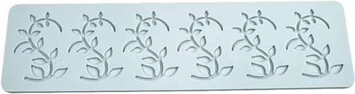 Vista 3 de TUKE Tuile Molds - Molde de silicona con hojas curvadas de silicona para dulces, tapete de encaje para decoración de tartas, azúcar, manualidades