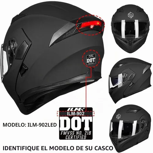 Vista 4 de ILM Accesorios para casco Viseras y almohadillas interiores para el modelo 902 902L Visera antivaho