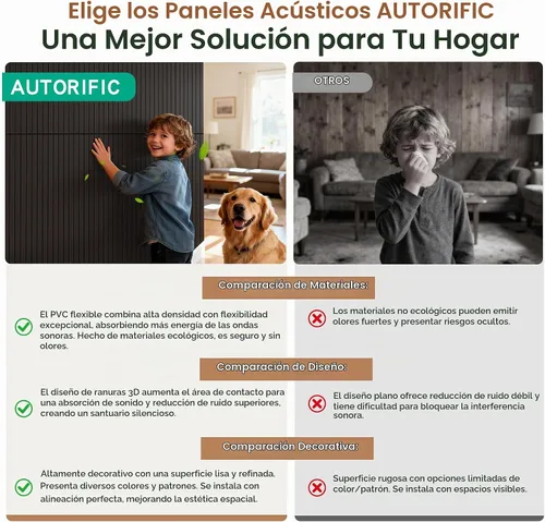 Vista 5 de Paneles acústicos de chapa de madera, paquete de 4 paneles de sonido de 47.2 x 23.6 pulgadas, paneles decorativos de madera grandes para pared