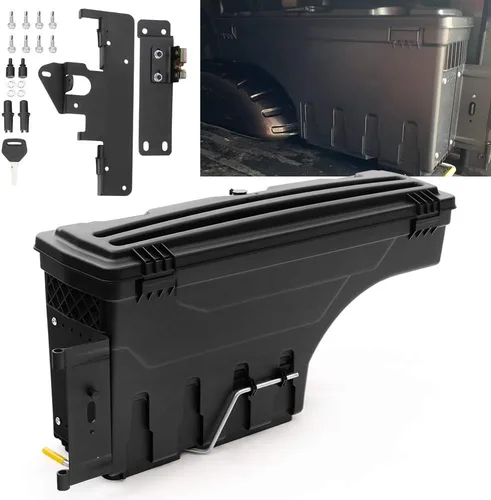 Vista 15 de GRAND ORANGE Caja de herramientas con cerradura para caja de almacenamiento de caja de camiones