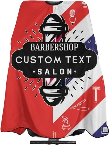 Vista 30 de Capa de barbero impermeable personalizada, Capa de peluquero personalizada, Añade tu texto, Capa de salón personalizada para hombres, Capa de corte