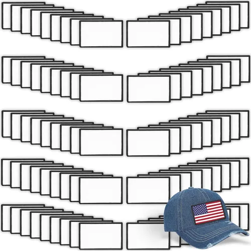 Vista 14 de 15 piezas de parches de sublimación - Parches en blanco para planchar para manualidades DIY, sombreros, gorras, mochilas, uniformes