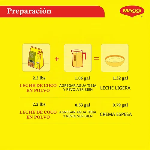 Vista 6 de Maggi Leche de coco en polvo 1kg (2.2lb)