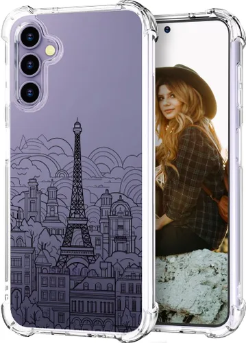 Vista 32 de Hungo Funda compatible con Samsung Galaxy S25 Plus / S24 Plus, diseño femenino estético de diseño femenino S24+ S25+ de astronauta de dibujos