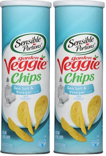 Vista 10 de Sensible Portions Chips de verduras apiladas para jardín, sal marina, 5 onzas