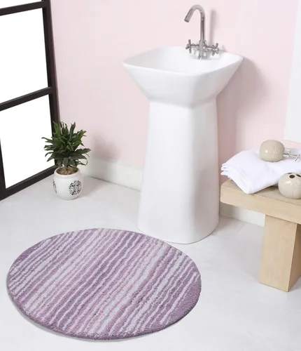 Vista 33 de Home Weavers Gradation Collection - Alfombra de baño 100% algodón, suave y absorbente, antideslizante, lavable a máquina, rectangular, 17 x 24 Beige
