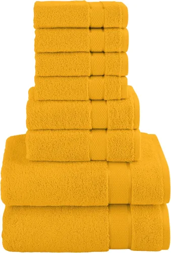 Vista 35 de Elegant Comfort Juego de 8 toallas de algodón de alta calidad, incluye 4 toallas pequeñas, 2 toallas de mano y 2 toallas de baño, 100% algodón