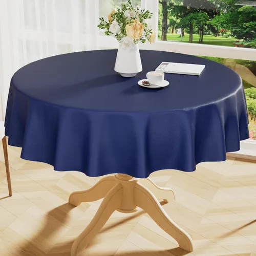 Vista 21 de Smiry Mantel cuadrado de vinilo impermeable de 54x54 pulgadas, protector de manteles de vinilo lavables, funda de mesa resistente a derrames de Beige