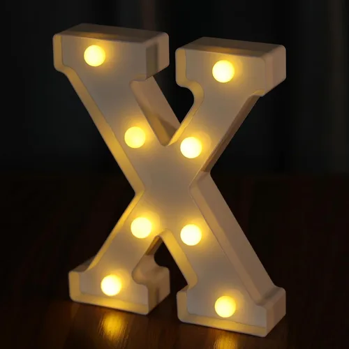 Vista 43 de Letras Iluminadas, Luces de Letras LED 26 del Alfabeto, Letra Iluminada Decorativa, Letras de Marquesina LED que Funcionan con Pilas para Fiesta