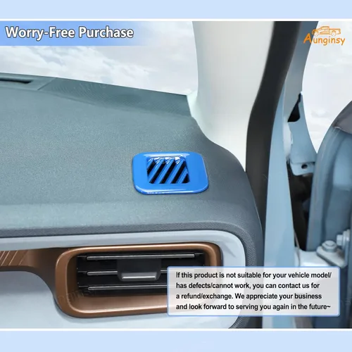 Vista 6 de Aunginsy Borde de cubierta de salida de aire acondicionado del tablero Compatible con Ford Maverick 2022 2023 2024 2025 Marco de salida de viento