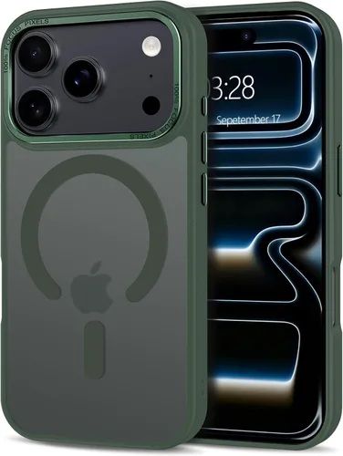 Vista 337 de Anuck - Funda magnética para iPhone 11 compatible con MagSafe, carcasa trasera mate translúcida dura, borde de TPU, delgada, resistente a impactos
