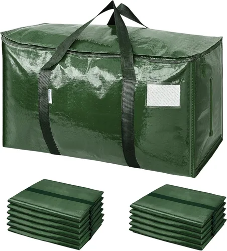 Vista 44 de TICONN Paquete de 2 bolsas de mudanza extra grandes resistentes con cremalleras y asas de transporte, bolsas de almacenamiento duraderas