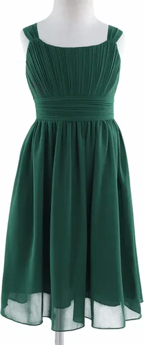 Vista 2 de YiZYiF Vestido de fiesta formal para dama de honor y dama de honor sin mangas para niñas grandes
