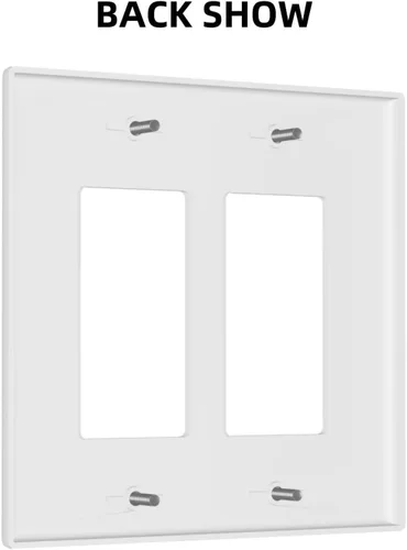 Vista 3 de Placa decorativa para interruptor de luz basculante doble de 2 bandas, controlador de gamepad para videojuegos, placa frontal para cocina