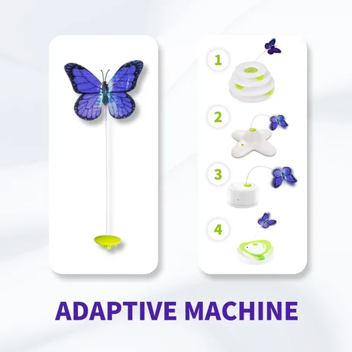 Vista 9 de ALL FOR PAWS 6-Pack Butterfly Refills for Interactive Cat Toy, Replacement Butterflies for Automatic Cat Spinner Toy, Durable Self-Play Butterfly