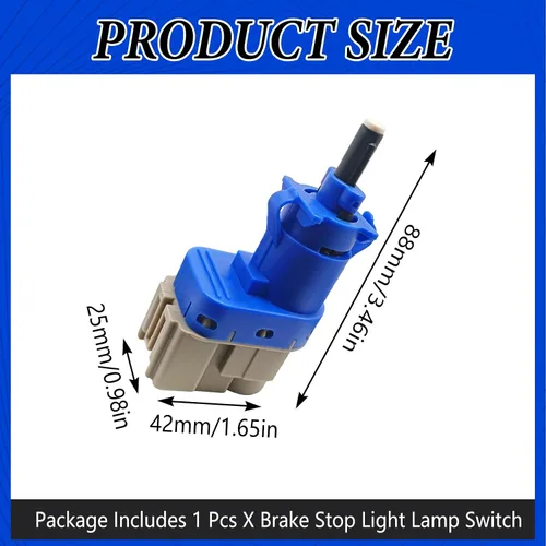 Vista 2 de Interruptor de luz de freno de freno de 4 pines, compatible con Ford F150 F250 F350 Focus/Mazda 2 3 5 6/Lincoln MKC MKT, OEM: 4838697 8T4T-9G854-AA