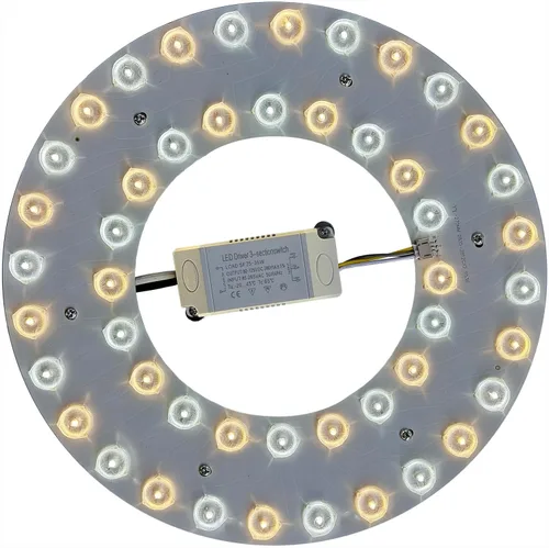 Vista 10 de Kit de luz LED de 15 W de repuesto para ventilador de techo de montaje empotrado, panel de tablero de reequipamiento del motor LED, 4500K