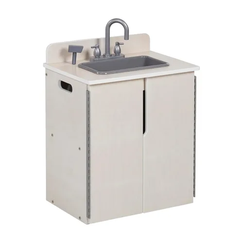 Vista 14 de ECR4Kids Fregadero de cocina para niños, de madera, nogal oscuro