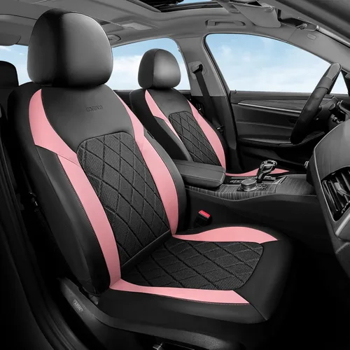 Vista 16 de Coverado Juego completo de fundas de asiento de automóvil, fundas de asiento de 5 asientos, protectores de asiento de malla transpirable, ajuste