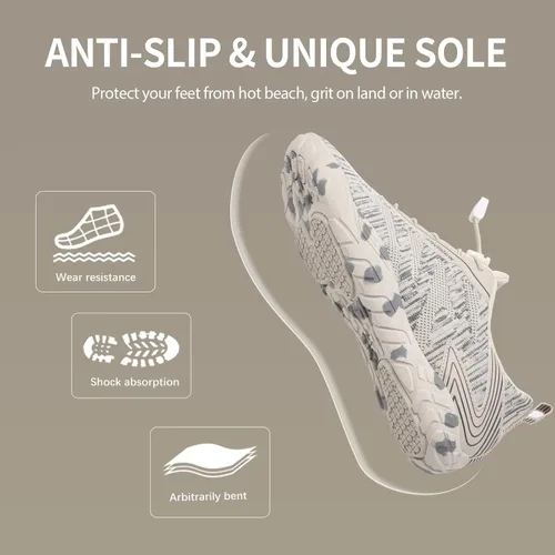 Vista 4 de WateLves Zapatos deportivos de senderismo descalzos para hombre, para correr, caminar, playa, escalada, al aire libre y deportes acuáticos
