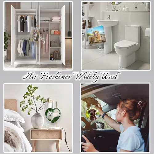 Vista 6 de Ambientador personalizado para automóvil, ambientadores personalizados con aroma de doble cara, ambientadores de olores personalizados con imagen
