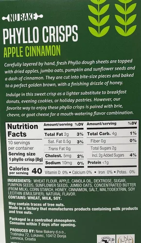 Vista 6 de Phyllo Crisps Manzana Canela por Nu Bake Paquete de 3 – 2.8 oz