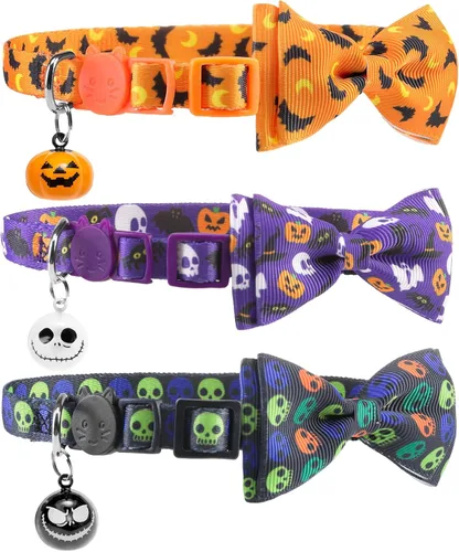 Vista 30 de PUPTECK Airtag - Collar de gato ajustable con campanas, collar de gatito ajustable para niñas y niños pequeños, cachorro, conejito, bonito accesorio