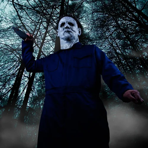 Vista 6 de Neragron Michael Myers Costume Adult Men, Halloween Michael Myers Jumpsuit for Men, Horror Halloween Michael Myers Outfits