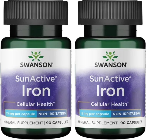 Vista 8 de Swanson Sunactive Hierro No Irritante 15 Miligramos 90 Cápsulas