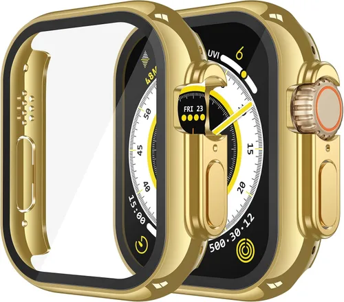 Vista 56 de Misxi Juego de 2 Fundas de Vidrio Templado Compatibles con Apple Watch Series 3 y Series 2 de 1.496 Pulgadas, Protector de Pantalla de Policarbonato