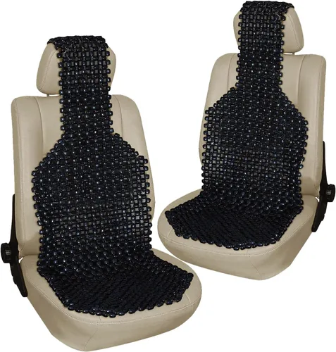 Vista 7 de Zento Deals cojín para asiento, con cuentas de madera, 5/8 pulgadas de grosor, negro