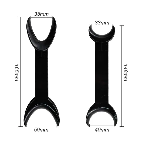 Vista 4 de 8 piezas en forma de T, retractor intraoral de labios de mejilla, doble cabeza, abridor de boca para blanqueamiento de dientes, herramienta