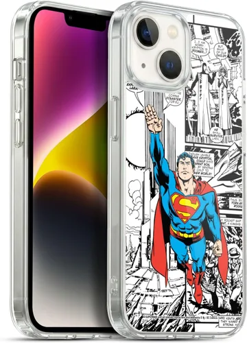 Vista 25 de Head Case Designs Funda de gel con licencia oficial de Superman DC Comics Collage Comicbook Art [protección de grado militar] compatible con Apple