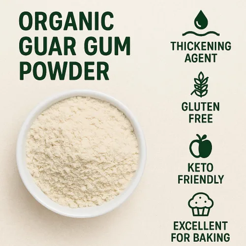 Vista 3 de Foods Alive Polvo de goma guar orgánica, agente espesante a base de plantas, carpeta sin gluten, gelatina kosher, vegano, goma xantana sustituta, 8
