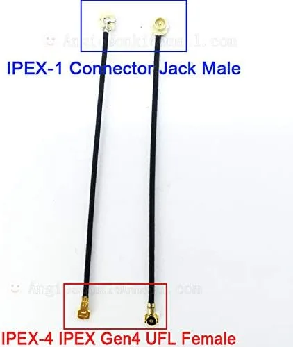 Vista 3 de HUYUN Antena IPEX 4 a IPEX 1 de 3 piezas para BCM94360CSAX / BCM94360CS2 / BCM94360CS2AX / BCM94352Z