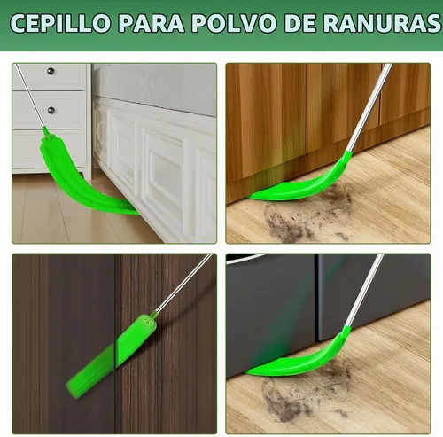 Vista 7 de Plumeros para limpieza de mango largo extensible, plumero Webster con poste de extensión, cepillo removedor de telaraña con poste, limpiador de web