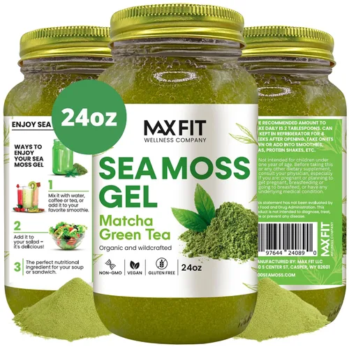 Vista 25 de Gel de musgo marino crudo (12 sabores) de 24 onzas, gel de musgo marino dorado silvestre de Santa Lucía 92 vitaminas y minerales puro crudo +