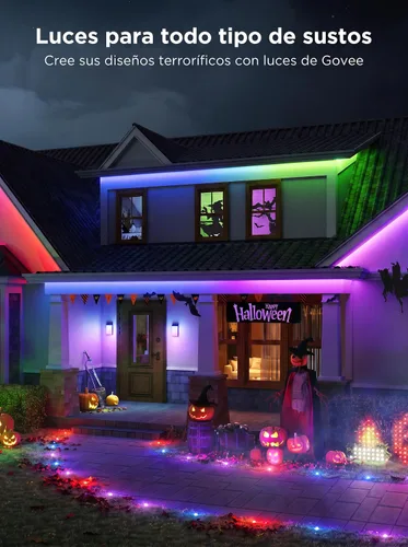 Vista 2 de Govee Tira de luces LED para exteriores, 32.8 pies, luces inteligentes para exteriores que funcionan con Alexa y Google Assistant, control