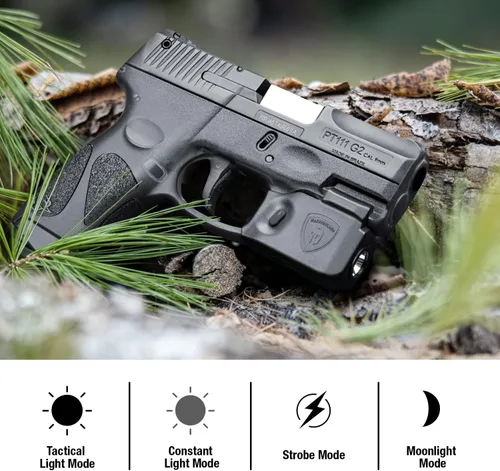 Vista 5 de WARRIORLAND Funda Taurus G3C IWB Kydex con linterna táctica para pistola Taurus G2C/Taurus G3C, luz LED de 150 lúmenes y combo de funda