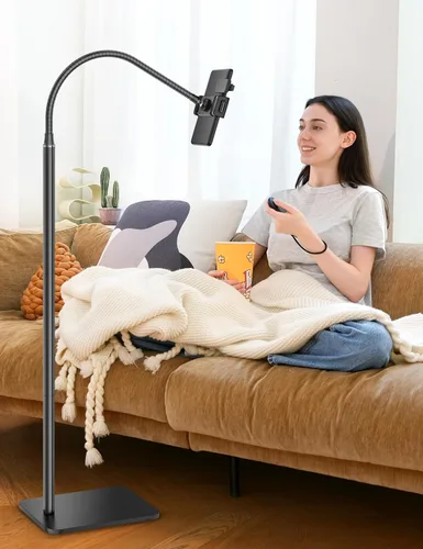 Vista 8 de VOLTIFYMAX Soporte para Kindle con girador de páginas remoto para leer en la cama, soporte para tableta con cuello de cisne ajustable, compatible