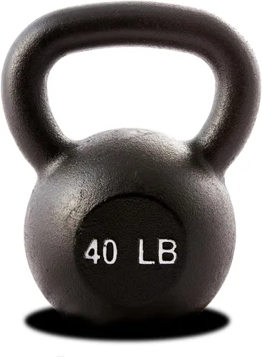 Vista 10 de Kettlebell Weights – 5lb to 80lb Cast Iron Kettlebells with Matte Black Finish – Full Body Strength Training & CrossFit Conditioning – Ideal for
