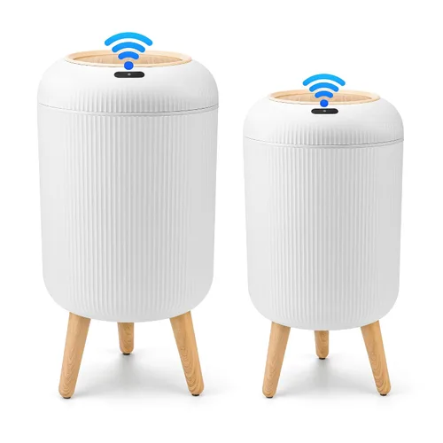 Vista 12 de Pukomc Papelera con sensor inteligente, conveniente e higiénico, fácil de usar, sensor de tecnología, impermeable, papelera de plástico para cocina