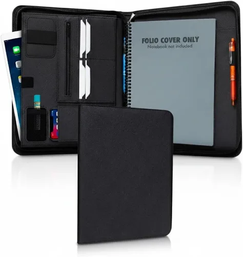 Vista 11 de Cubierta de folio premium compatible con Rocketbook Everlast, Wave, Fusion, Panda, cuaderno inteligente reutilizable - Tamaño ejecutivo A5 Old